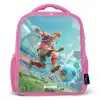 Voetbal - Jongen - Stadion - Elektrisch Kinderrugzak - Roze middel -3d