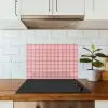 Plaid - Patroon - Gestreept - Roze keuken achterwand spatscherm klein 900 -sfeer2