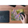 Sierlijke - Vlinder - Paarse - Bloemen muismat rubber klein -toetsenbord