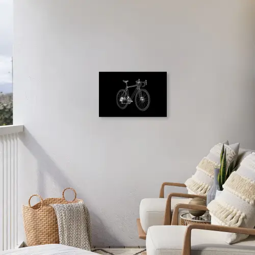 Lijnen - Illustratie - Wit Tuinposter op houten frame 2 cm dik klein -sfeer1