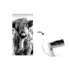 Schotse hooglander - Natuur - Koe - Zwart - Wit fotobehang vinyl groot -3d