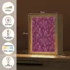 Bladeren - Patroon - Burgundy Light Box met kabel (Tafellamp) klein 925 -USP_NL
