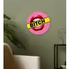 Lippen - Tekst - Kleurrijk Wandcirkel kunststof plaat 5mm dik klein -sfeer3