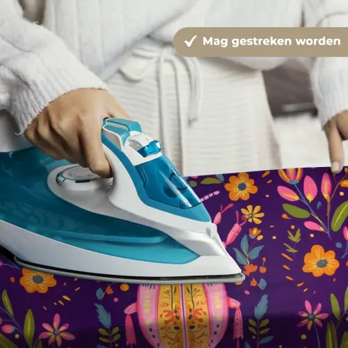 Kever - Felgekleurd - Bloemen - Bladeren Wandkleed katoen klein -sfeer9