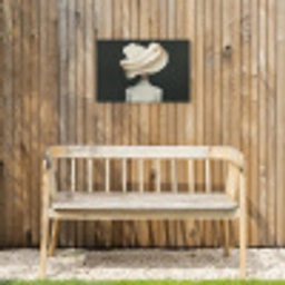 Vrouw - Beige - hoed Tuinposter op houten frame 2 cm dik klein -sfeer4