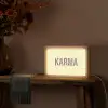 Karma - Luipaardprint - Geel Light Box met kabel (Tafellamp) klein -sfeer4