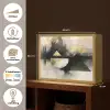 Abstract - Zwart - Verf - Modern Light Box met batterij (Wandlamp) middel -USP_websiteoverzichtNL