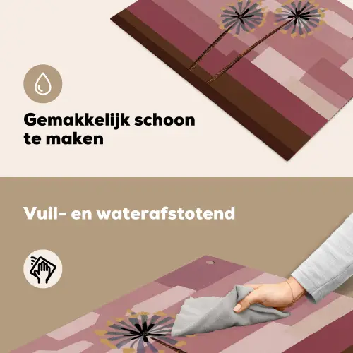 Illustratie - Bloemen - Vlakken - Abstract Inductie beschemer met haakjes klein -ky-schoon-nl