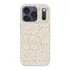 Bloemen - Print - Beige - Bruin - Minimalistisch Telefoonhoesje iPhone 17 Pro klein -3d