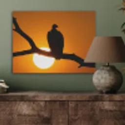 Gier - Tak - Zon - Oranje PET vilt klein -sfeer2