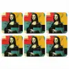 Vrouw - Kleurvlakken - Klassieke schilderkunst onderzetter kurk middel -3d