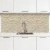 Zand - Golven - Beige keuken achterwand 2 middel 871 -3d