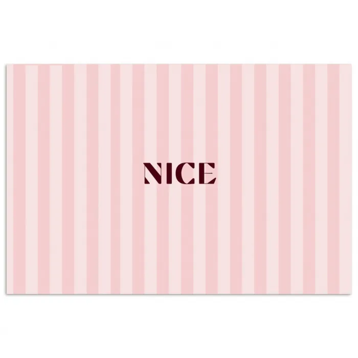 Nice - Strepen - Roze poster papier klein -3d