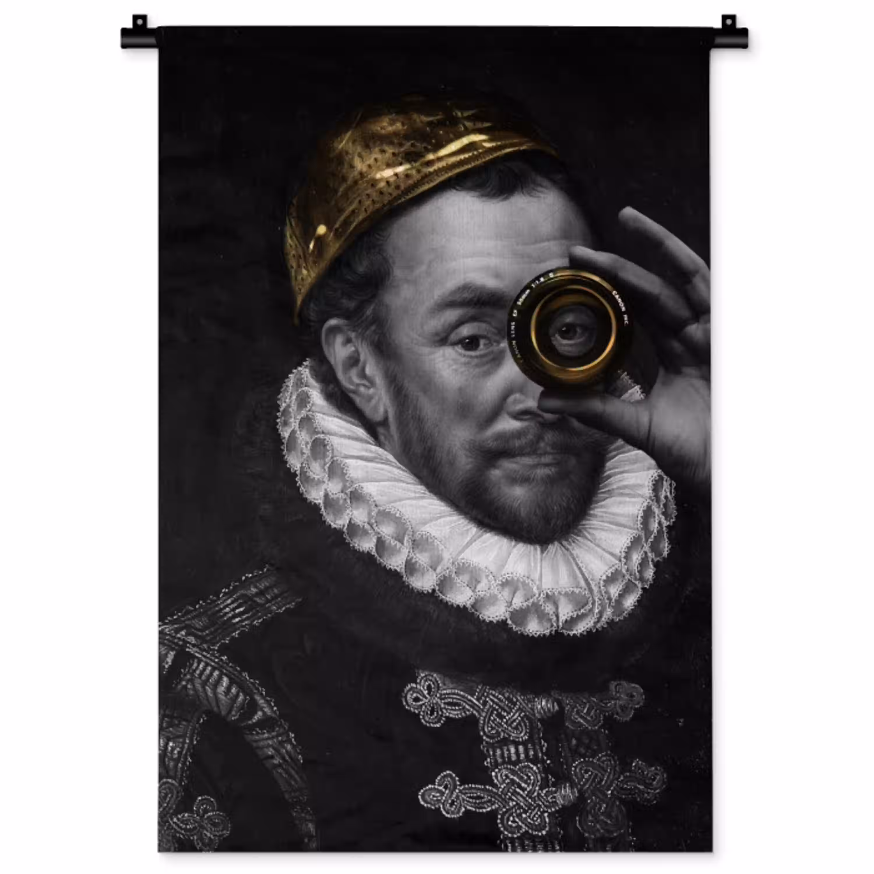 Willem van Oranje - Adriaen Thomasz - Goud - Lens Wandkleed katoen klein -zz3d