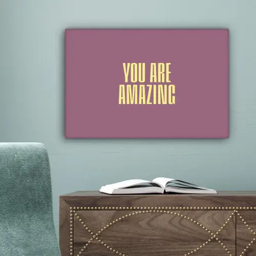 Tekst - Paars - Amazing canvas 2cm klein -sfeer4