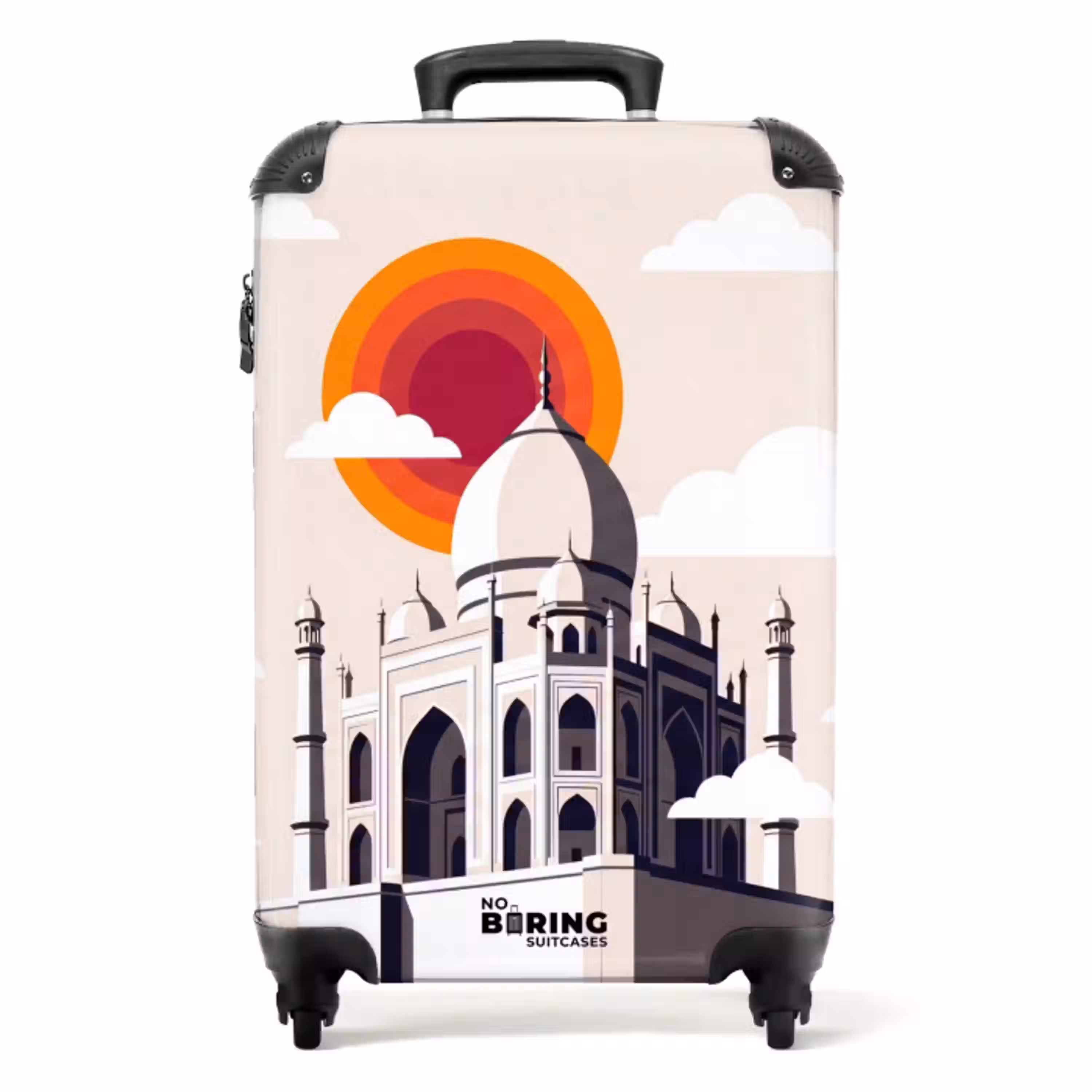 Taj Mahal - Zon - Koepel - Architectuur - India - Grafisch NBS - Handbagage koffer - Volwassenen Unisex middel -productfoto_recht