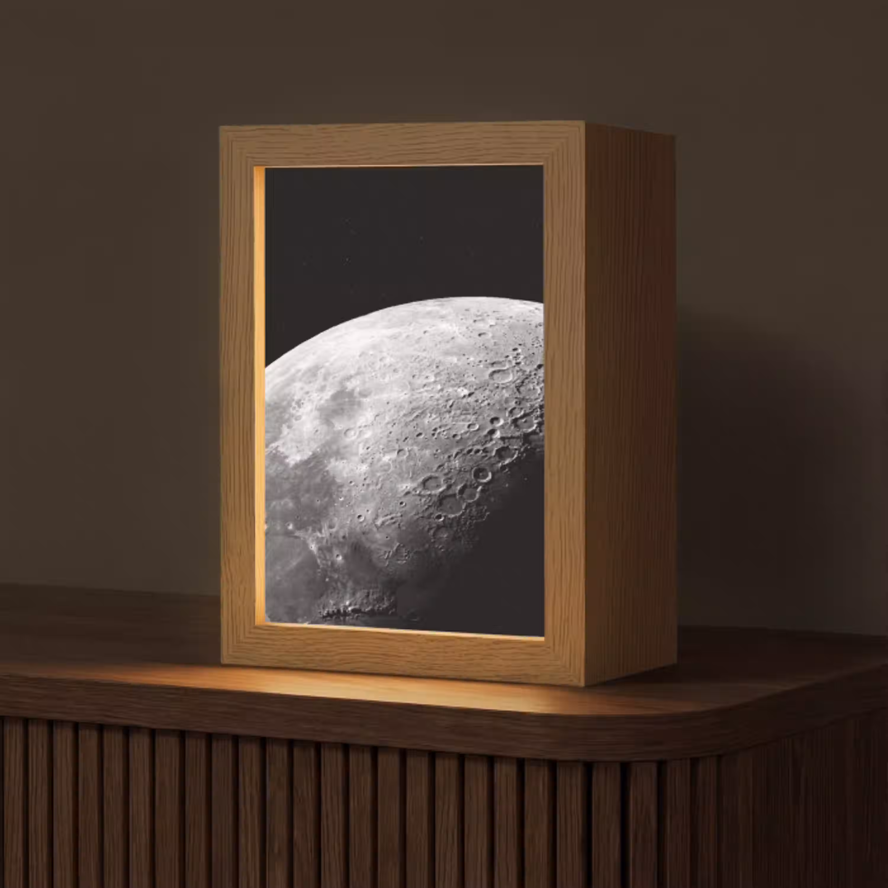 Maan - Kraters - Ruimte Light Box met kabel (Tafellamp) klein -z3d_website