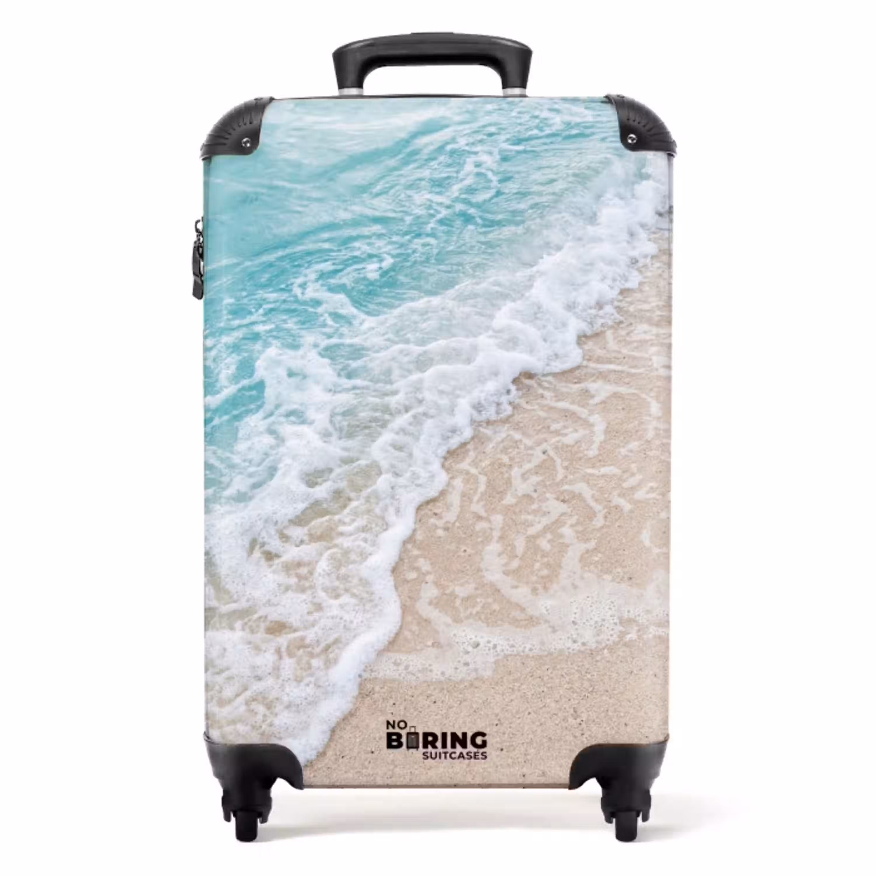 Strand - Zee - Golf - Natuur - Blauw NBS - Handbagage koffer - Volwassenen Unisex middel -productfoto_recht