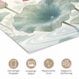 Aquarel - Lotusbloemen - Kleurrijk poster papier klein -tcloseup_DE