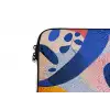 Vormen - Abstract - Stippels - Blauw laptophoes neopreen klein -detail