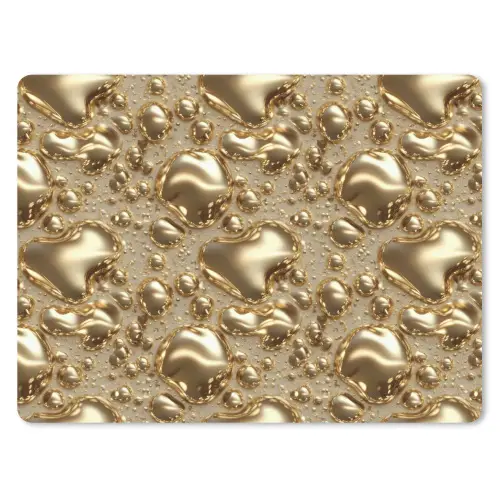 Druppels - Organisch - Goud muismat rubber klein 262 -3d