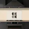 Halve cirkels - Aardetinten - Grafisch keuken achterwand spatscherm klein -sfeer1