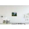 Bloemen - Meer - Bergen - Groen textielposter latten blank klein -kinderkamer