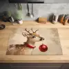 Kerst - Hert - Gewei - Kerstbal - Rendier Inductie beschermer vinyl 3mm klein -sfeer5