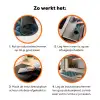 Patroon - Ginkgoblad - Blauw Inductie beschermer vinyl 3mm klein 276 -zzzzzzz-td-werking