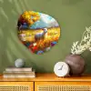 Schaap - Weide - Bloemen Wandcirkel Organisch Forex 3mm klein -sfeer2