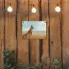 Vos - Gras - Wolken - Oranje tuinposter los doek klein -sfeer1