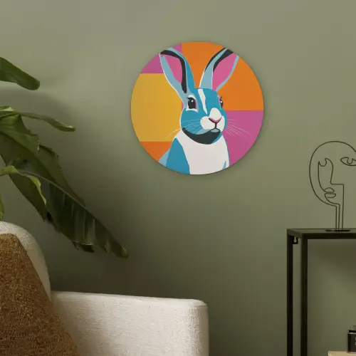 Haas - Kleurvakken - Oren - Roze Akoestische PET Vilt - Rond klein -sfeer2