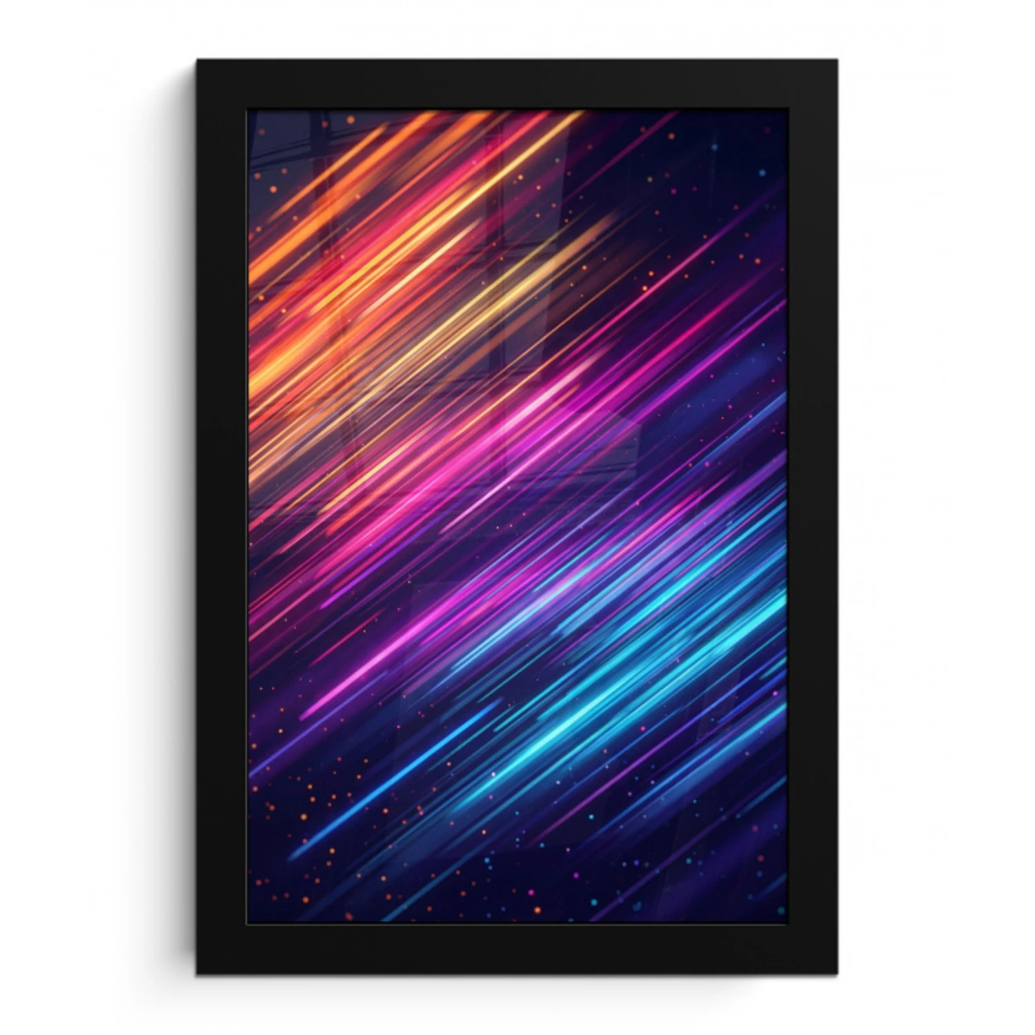 Snelheid - Kosmos - Kleurrijk fotolijst zwart zonder passe partout klein -3d