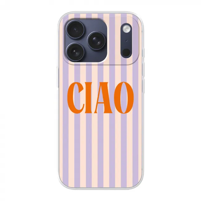 Telefoonhoesje - Ciao - Quote - Pastel - Strepen