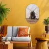 Windmolens - Landschap - Veld Wandcirkel Ovaal Forex klein -sfeer4