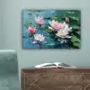 Waterlelies - Bloemen - Roze - Water canvas 2cm klein -sfeer4