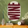 Wine - Red - Decoratie - Japandi Wandcirkel Ovaal Glas middel -sfeer2