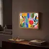 Stippen - Vormen - Modern - Kleuren Light Box met batterij (Wandlamp) middel -sfeer1