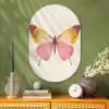 Vlinder - Illustratie - Roze Wandcirkel Ovaal Glas middel -sfeer2