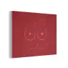 Big titties small heart - Rood - Hart PET vilt klein -3d