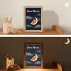 Teddybeer - Maan - Wolken - Sterren Light Box met kabel (Kinderlampje) klein -sfeer3_kind