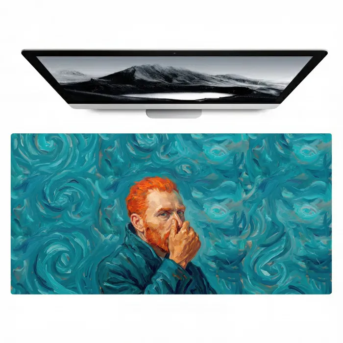 Portret - Klassiek - Blauw Muismat XXL klein -zzz3d