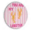 Lobster - Love - Valentijn Akoestische PET Vilt - Rond klein -3d