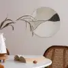 Contourlijnen - Abstracte landschap Akoestische PET Vilt - Rond klein -sfeer3