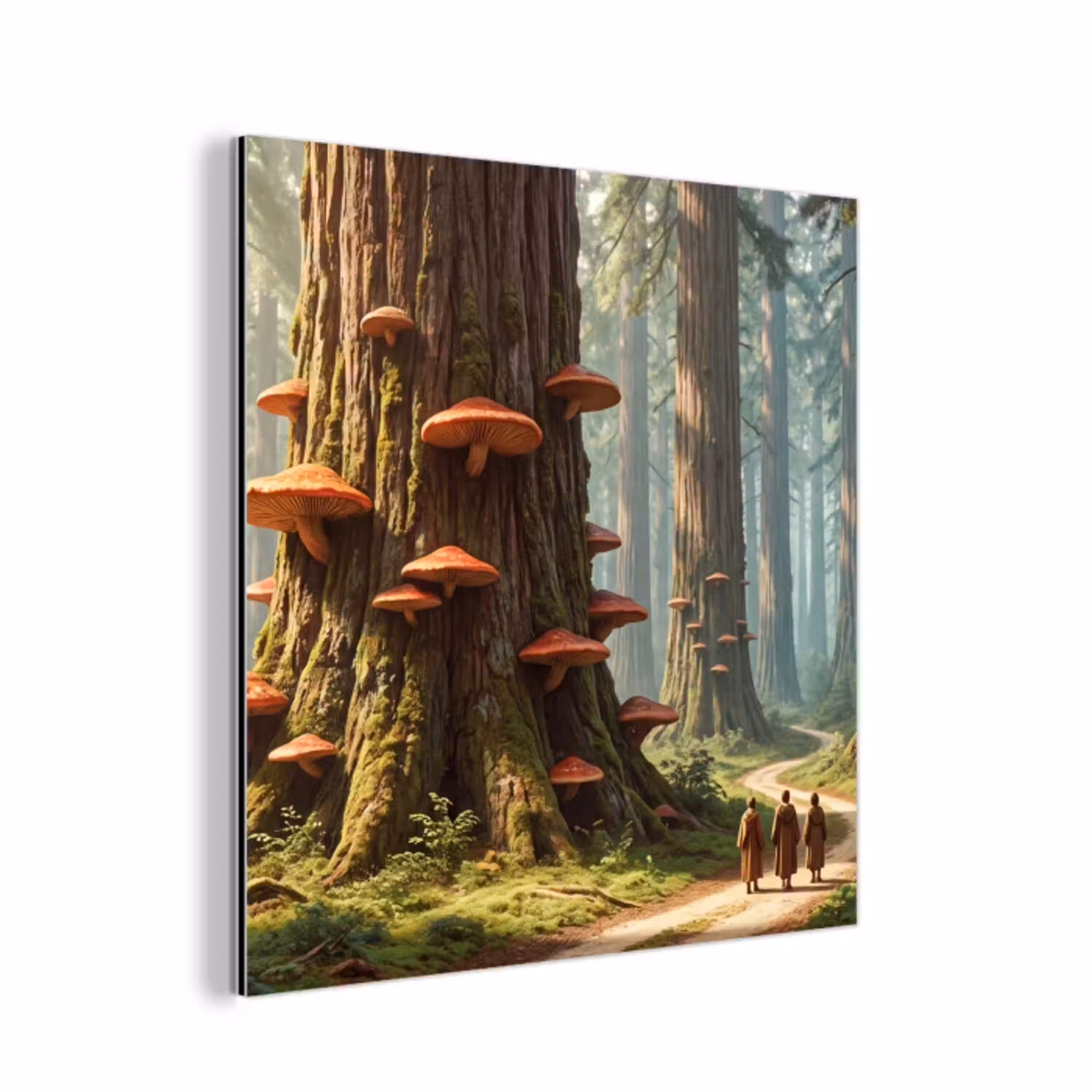 Bos - Bomen - Natuur aluminium wit klein -3d