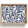 Bladeren - Klimop - Donkerblauw Dienblad Rechthoek middel -z3d_shopping
