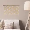 Paisleymotief - Wit - Bloemen - Geel Wandkleed katoen klein 269 -sfeer4