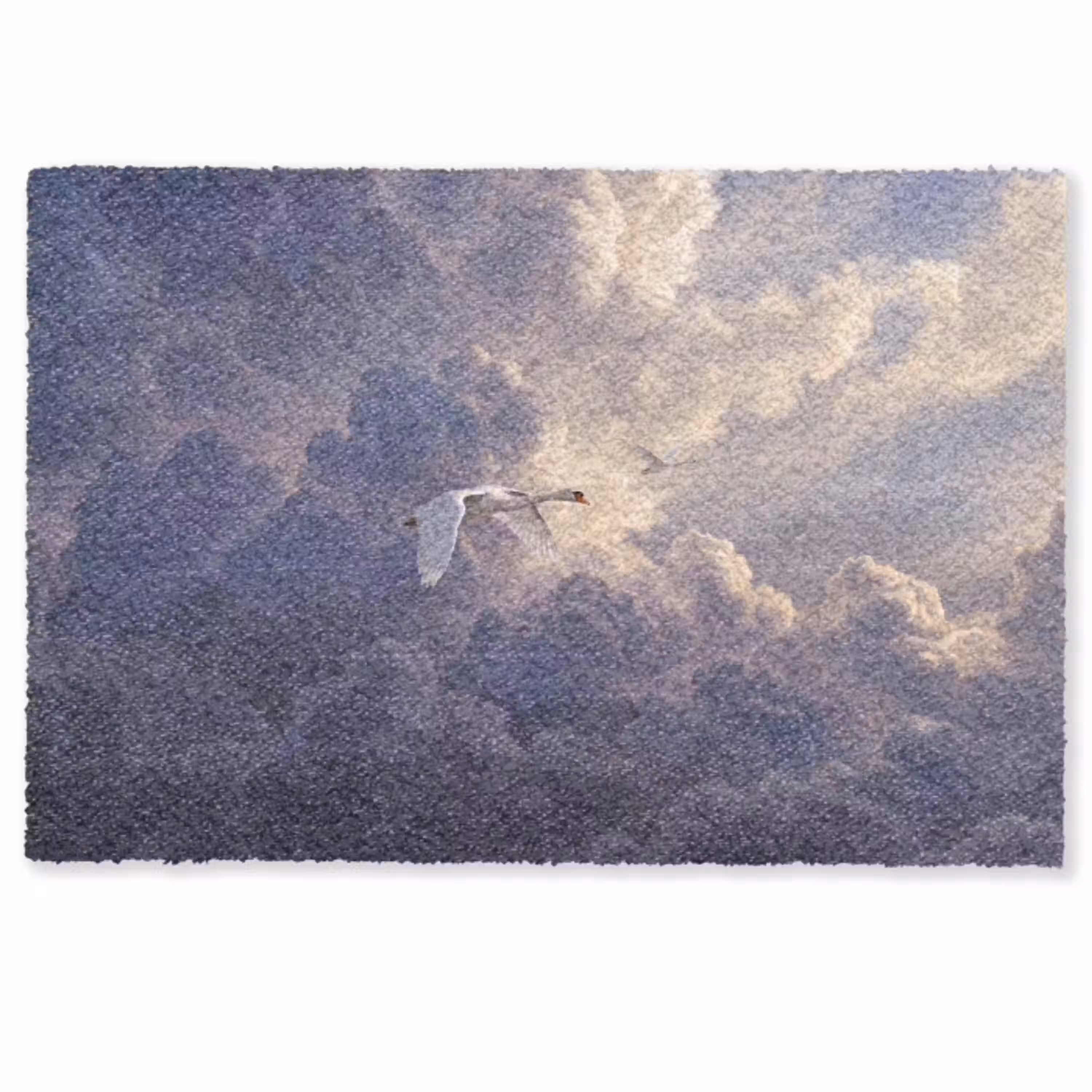 Vogel - Vliegend - Natuur - Wit - Wolken Deurmat klein -zkaufland3d