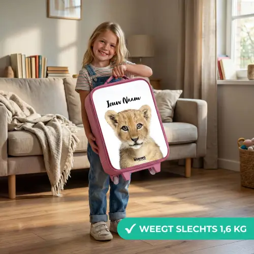 Winnie Welpje Kinderkoffer - Roze klein -sfeer2_NL