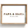 Papa & Mama - Buchstaben-Collage Dienblad Rechthoek middel -z3d_shopping